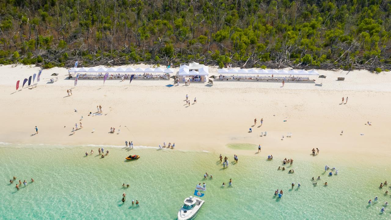 Whitehaven Beach will be turned into a restaurant for the White on Whitehaven Long Lunch by Fish D'vine.