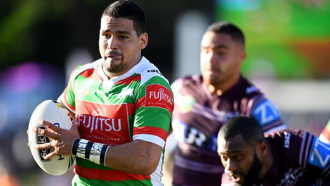Cody Walker makes a break against Manly. Picture: AAP