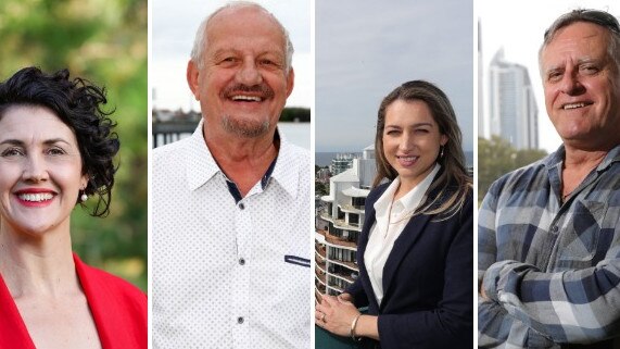 Labor's Kaylee Campbradt, The Greens' Peter Burgoyne, LNP's Laura Gerber and One Nation's Glen Wadsworth.