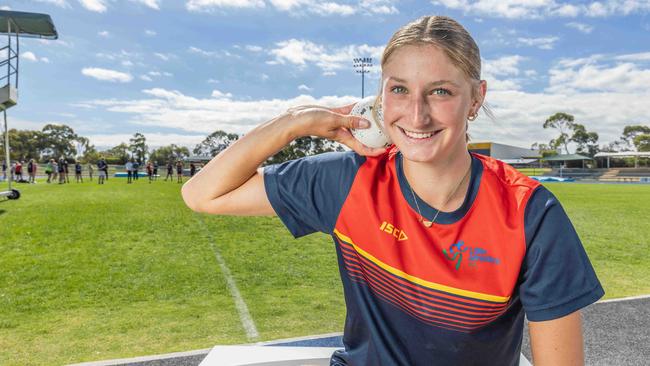 Track star Iluka-Rose Taylor is one of the SA team’s best athletes and she is set to expand horizons and compete in the heptathlon at the Australian Little Athletics Championships. Picture: Ben Clark