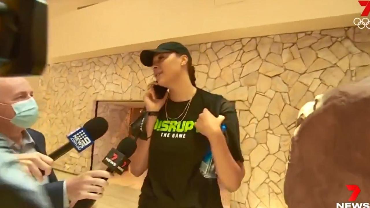 Liz Cambage in Las Vegas. Picture: 7News Melbourne