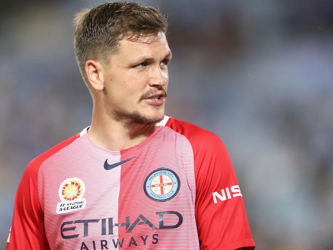SYDNEY, AUSTRALIA - DECEMBER 09: Michael Jakobsen of Melbourne City watches on during the round 10 A-League match between Sydney FC and Melbourne City FC at ANZ Stadium on December 9, 2016 in Sydney, Australia. (Photo by Mark Kolbe/Getty Images)