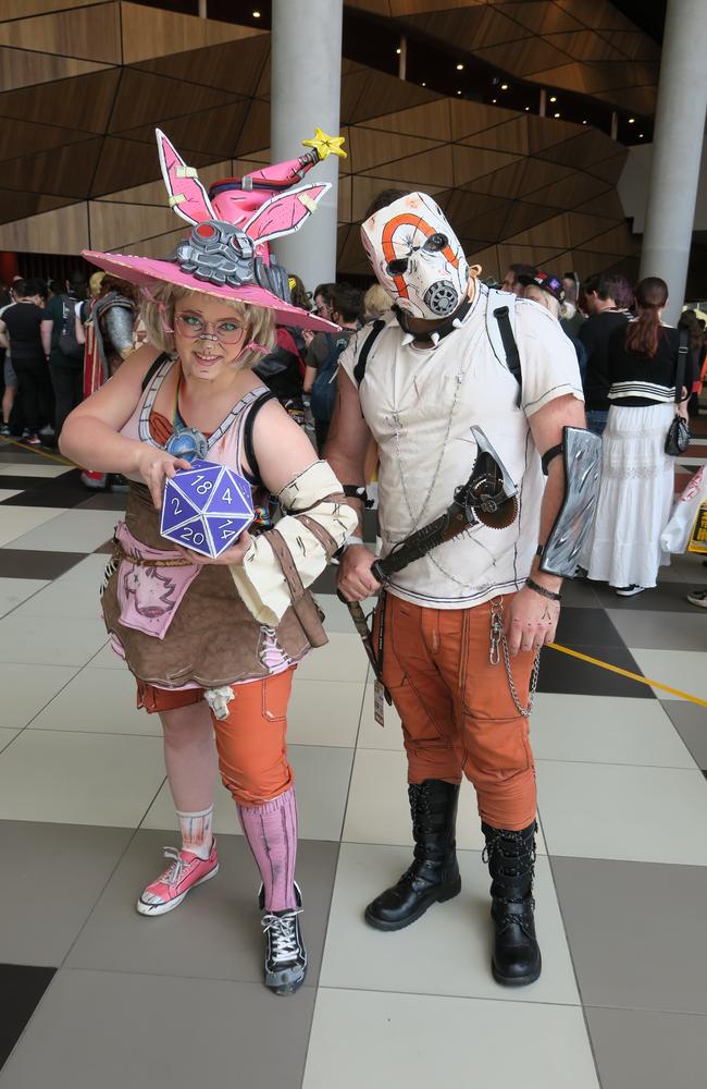 Steph and Grav at the 2024 PAX Aus Convention at the Melbourne Convention and Exhibition Centre. Picture: Gemma Scerri