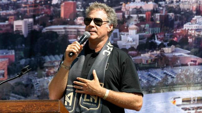 Actor Will Ferrell speaks during a ceremony for the Los Angeles FC.