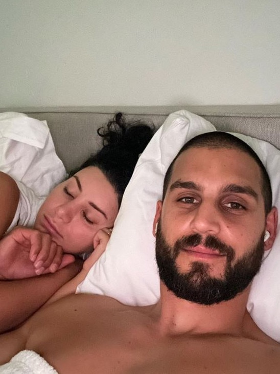 The couple announced last week they were expecting their first child, with Martha revealing she’s suffering hyperemesis gravidarum. Picture: Instagram