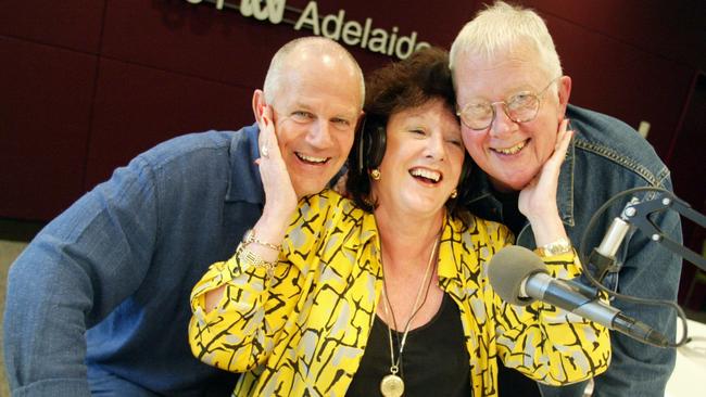 Radio presenter Grant Cameron with Carole Whitelock and John Vincent, 2004.