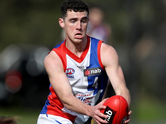 Sam Flanders of the Power during the NAB league match between Dandenong Stingrays and the Gippsland Power played at Putney Street Dandenong on Saturday 27th July, 2019