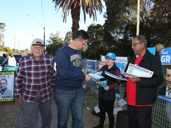 Cumberland Council voters come out to vote for the Cumberland Council election at Pendle Hill Guides Hall, Greystanes. AAP Picture: Robert Pozo