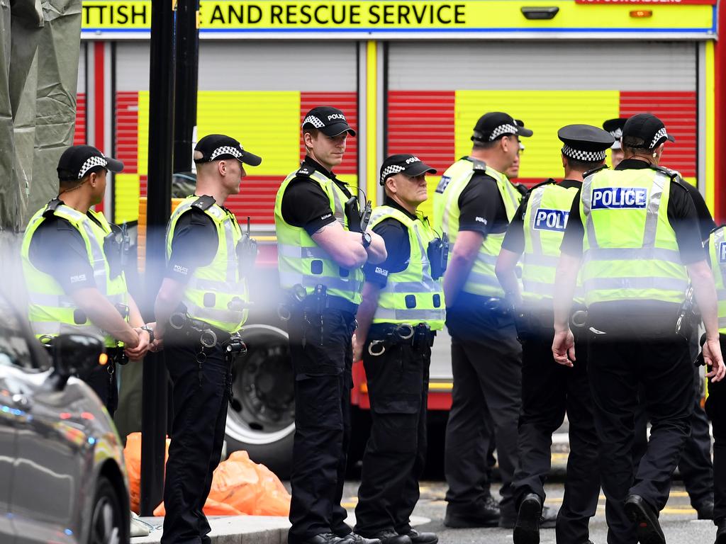 A police officer is in hospital in a critical condition after the stabbing in Glasgow. Picture: Jeff J Mitchell/Getty Images.