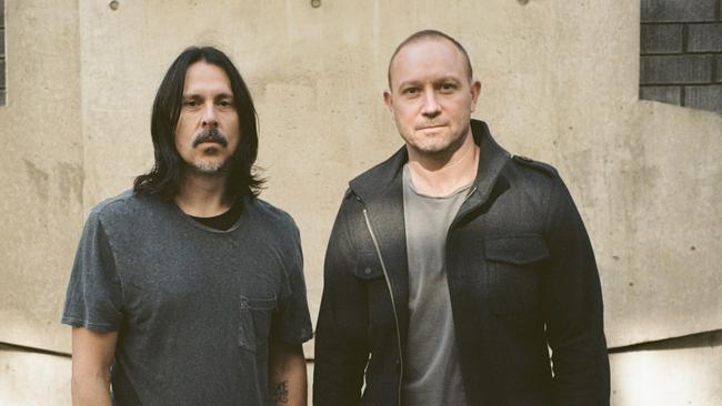 Ben Gillies and Chris Joannou, former members of Australian band Silverchair, have released a new memoir, Love & Pain. Picture: Maclay Heriot