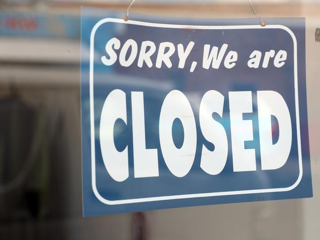 A closed sign in Canley Heights.Picture: Christian Gilles