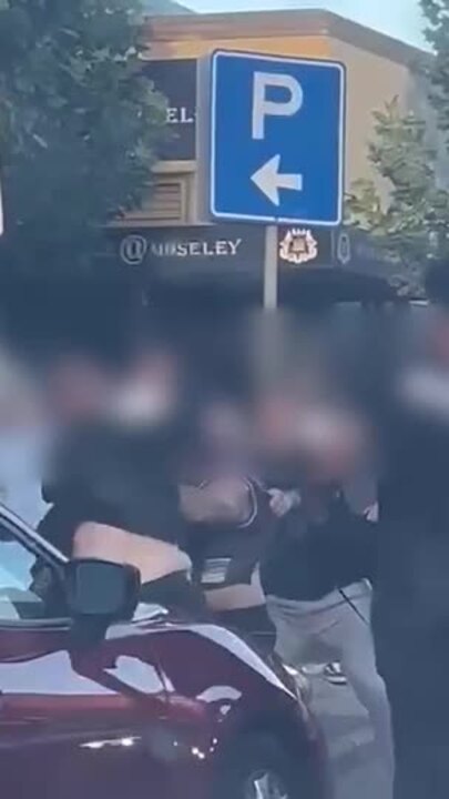 More of the shocking brawl that erupts on popular Glenelg beach strip