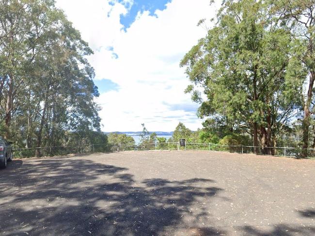 President Hill Lookout at West Gosford where Robert Nicholls, 29, took a boy, 14, he met on social media and wanted to have sex with. Picture: Google