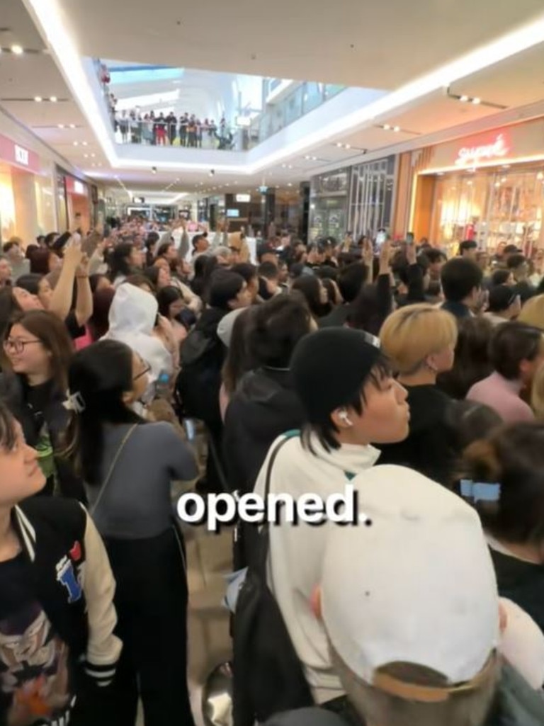 One person recorded the scenes after arriving at a Melbourne store at 2.30 in the morning. Picture: TikTok/@yunovaa