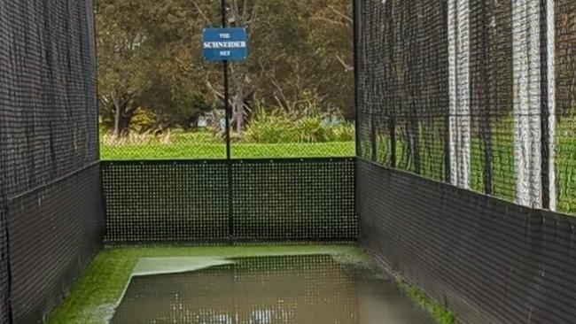 The Elsternwick cricket nets have been flooded for a large part of the season. Picture: Elsternwick Cricket Club