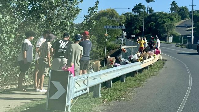 A memorial was set up at the scene of the Yeppoon car crash which claimed the life of St Brendan's College student Rhys Yore. This bridge has since been named in his honour.