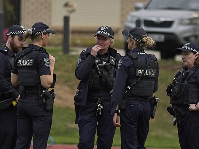 Police on scene at St Albans Reserve in Clearview, Thursday, Sept. 5, 2024. Picture: Matt Loxton