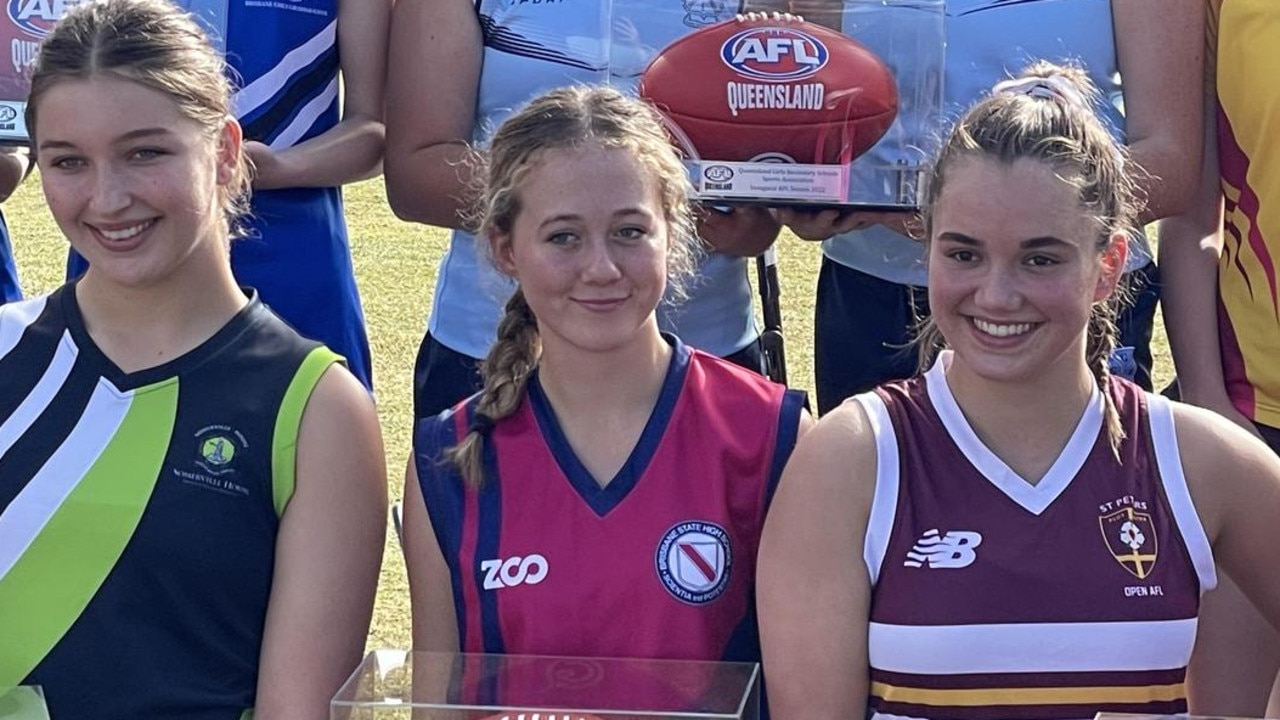 QGSSSA Australian football junior girls competition at Yeronga sponsored by AFL Queensland