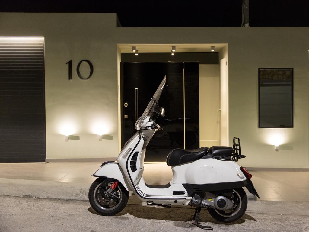 John Macris’ vespa outside his house in Greece days after he was gunned down. Picture: Angelos Christofilopoulos/News Corp