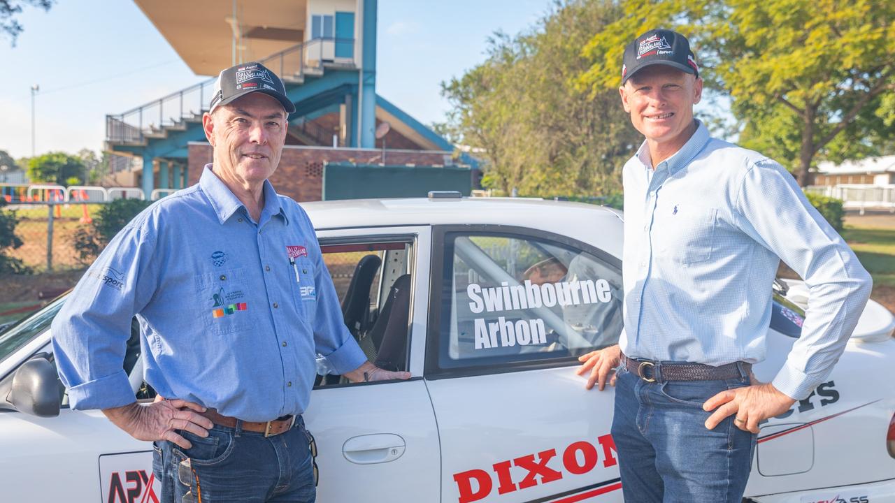 L-R: Rally Queensland Clerk of the Course Brian Everitt and Gympie Mayor Glen Hartwig. Picture: supplied.