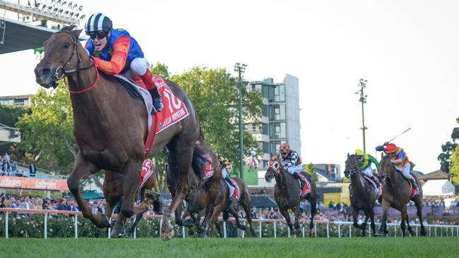 A deal has been completed for Manikato Stakes winner Bella Nipotina to run in Ladbrokes’ slot in the $4m Quokka in Perth. Picture: Racing Photos via Getty Images.