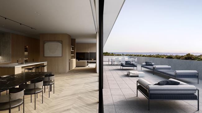 The luxury family-size apartments will have bay and city views.