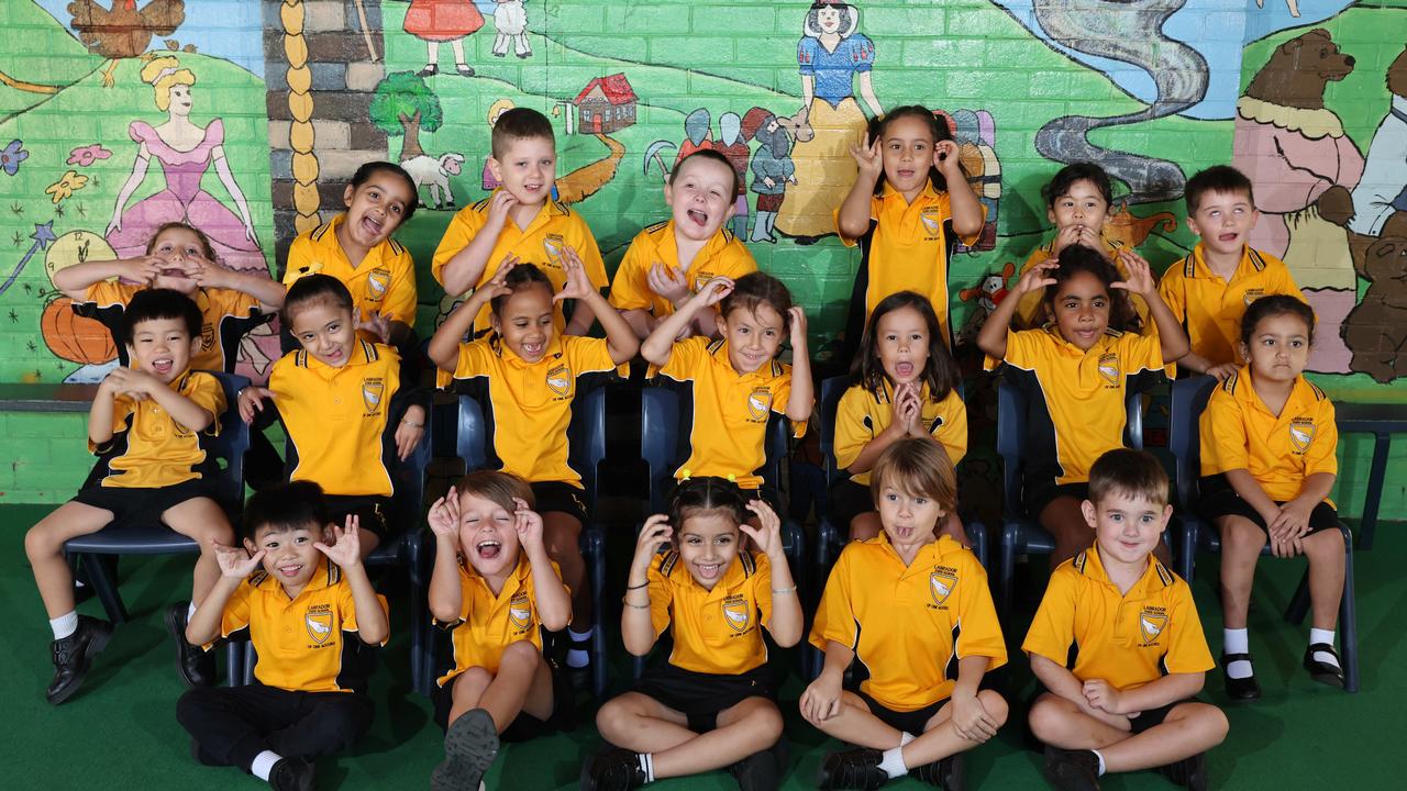 My First Year: Labrador State School Prep N. Back row: Amina, Gurman, Zaim, Koby, Mila, Akari, Leo. Middle row: Samuel, Ashneet, Monica, Mackenzie, Taylor, Kassidy, Xaria. Front row: Zach, Theodore, Rozlyn, Asher, Mason Picture: Glenn Hampson