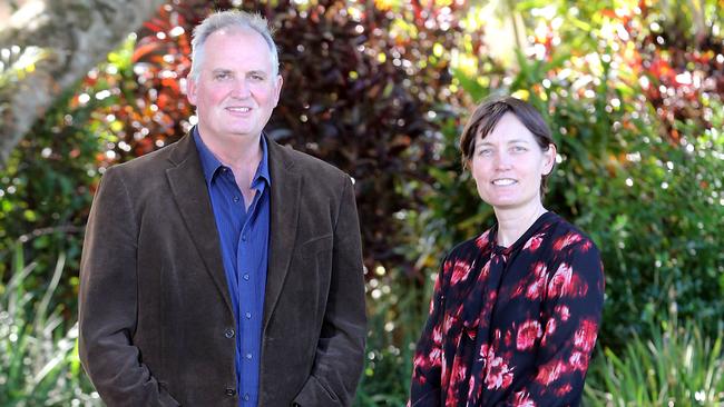 The team behind Shandee's Story: journalist Hedley Thomas, lewft, and Kirsty Wright. Picture: Richard Gosling