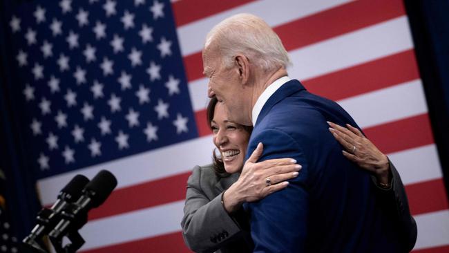 President Biden and his team have made clear he plans to stay in the race, along with Kamala Harris as his running mate. Picture: Brendan Smialowski / AFP