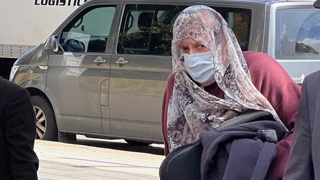 Gaye Grant outside court in 2022 ahead of her sentencing in December 2022 for maintaining an unlawful relationship with a 10-year-old. Picture: Dylan Arvela