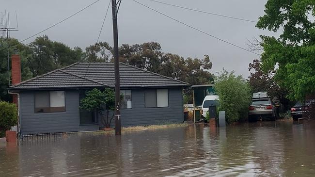 Swan Hill copped 77mm of rain in six hours. Picture: Facebook