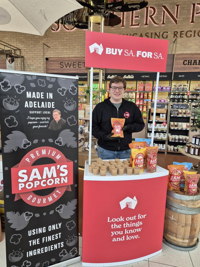 He now sells his popcorn around Australia. Picture: Supplied