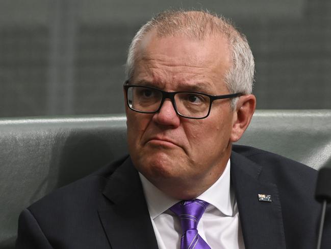 CANBERRA, AUSTRALIA - NewsWire Photos September 27, 2022: Scott Morrison MP during Question Time at Parliament House in Canberra. Picture: NCA NewsWire / Martin Ollman