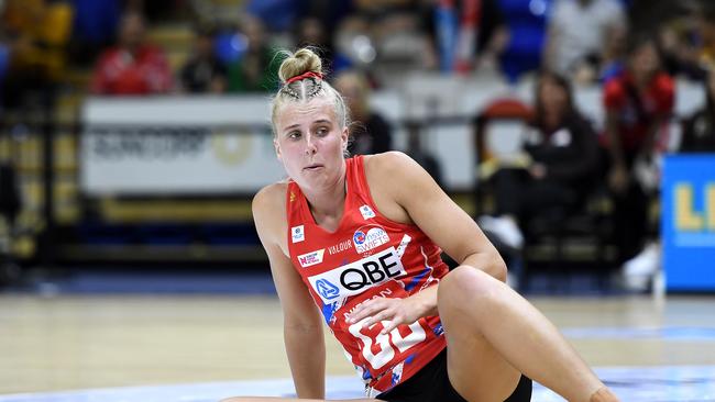 Maddy Turner after the Swifts lost to Fever in the minor semi-finals.