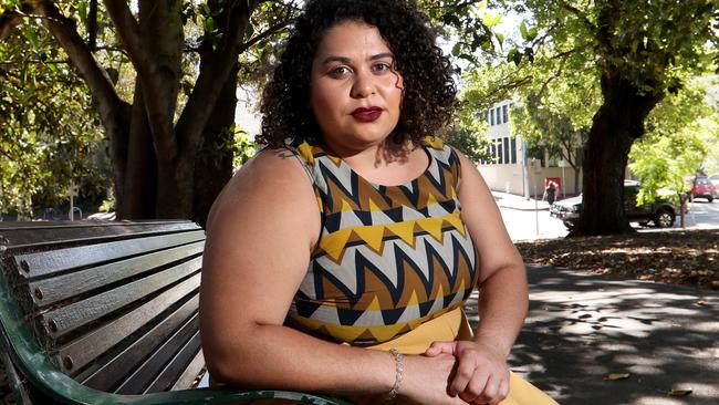 Activist Tarneen Onus-Williams has been slammed for inflammatory comments she made at Melbourne’s Invasion Day rally. Picture: David Geraghty / The Australian.