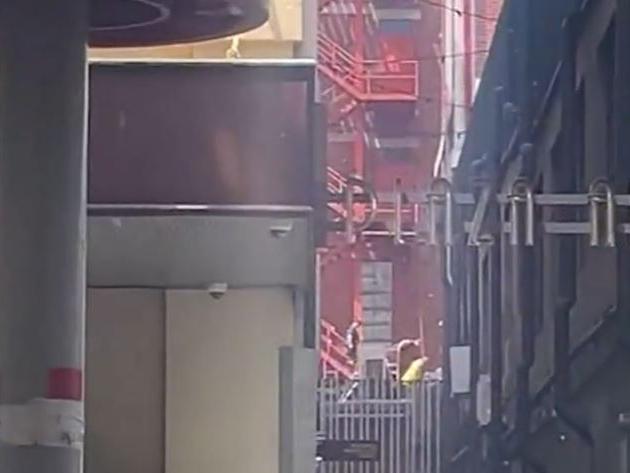 Man trapped after falling between Perth buildings. Picture: Today