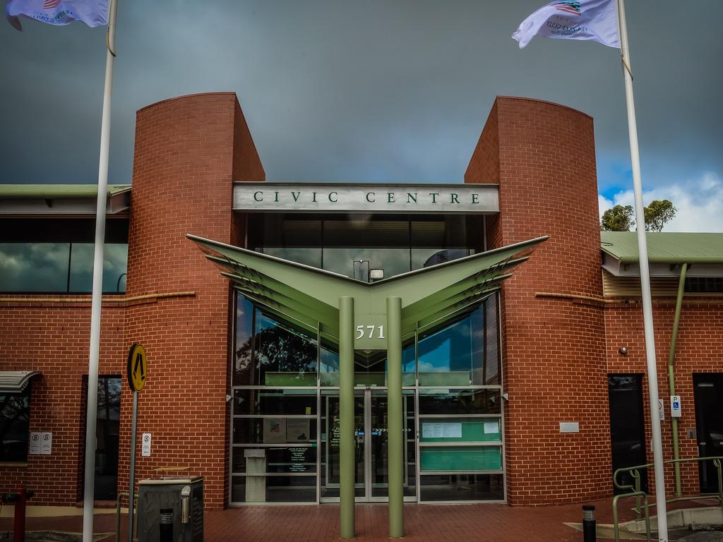 The City Of Tea Tree Gully has closed its facilities today after a staff member tested positive. Picture: AAP/Roy Vandervegt