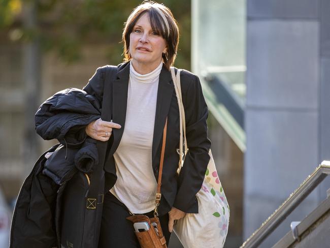 Natasha Lakaev arrives at the Supreme Court of Tasmania, Hobart.