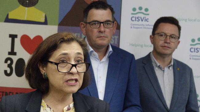 Premier Daniel Andrews and his Minister for Energy and Resources Lily D'Ambrosio, who is at the centre of the branch stacking scandal. Picture: NCA NewsWire / Valeriu Campan