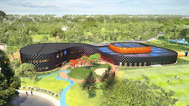 An artist’s impression of the $100 million International Centre of Training Excellence within the Blacktown International Sportspark at Rooty Hill.