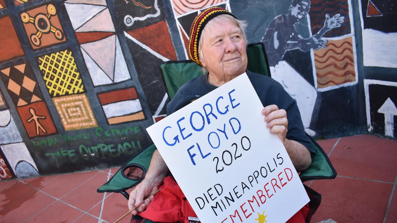 Ruth Haig from Kyogle supported the Black Lives Matter protest in Lismore at Spinks Park..