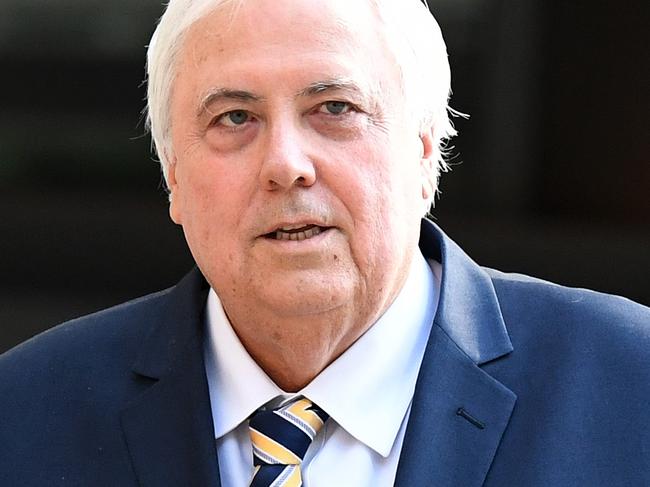 Clive Palmer leaves the Federal Court in Brisbane, Thursday, Feb. 16, 2017. Liquidators are resuming their examination of former federal MP Clive Palmer, over the collapse of Queensland Nickel. (AAP Image/Dan Peled) NO ARCHIVING