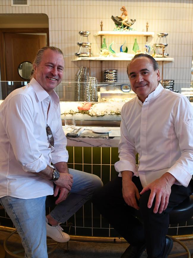 Neil Perry and Jean-Georges Vongerichten. Picture: Getty Images