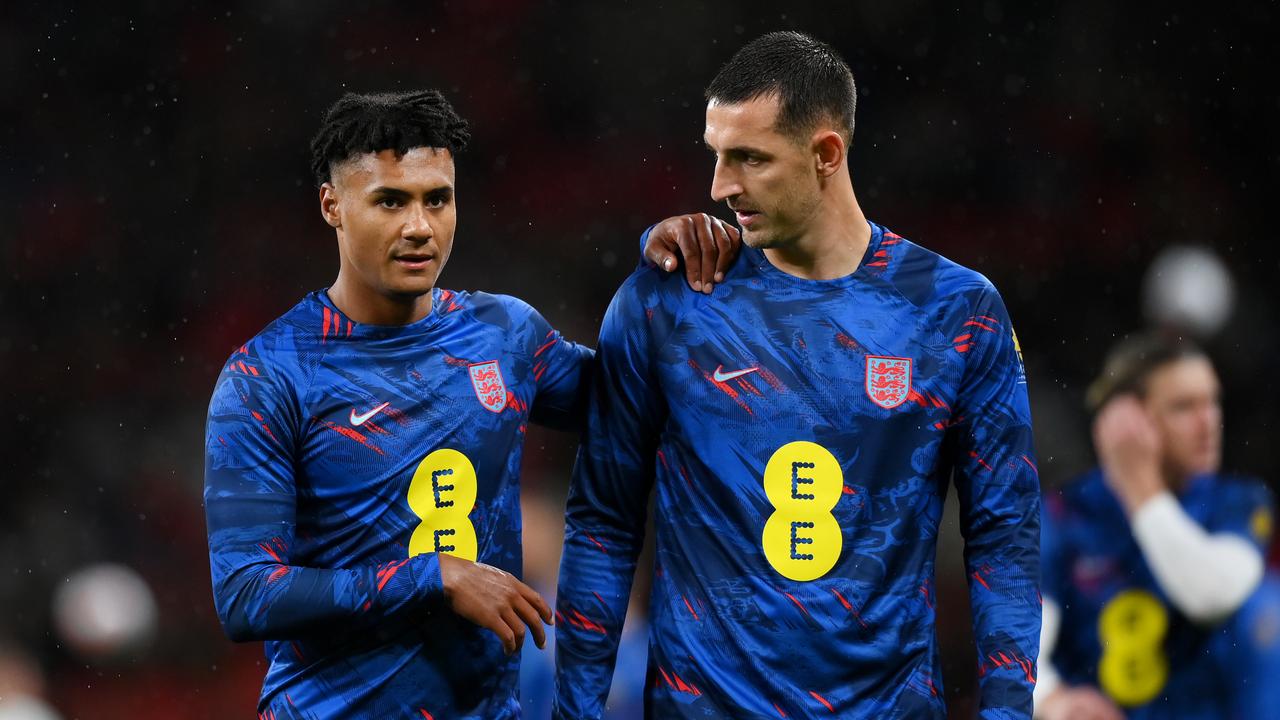 Ollie Watkins and Lewis Dunk will start for England. (Photo by Justin Setterfield/Getty Images)