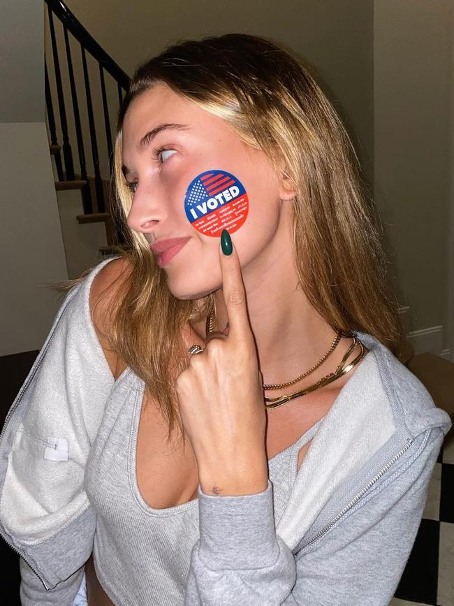 Mrs Bieber has been campaigning for higher voter turnout. Picture: Instagram