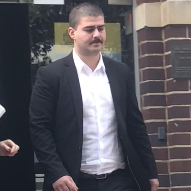 Kyle Hakki, 22, of Allambie Heights, outside Manly Local Court in July. Picture: Manly Daily