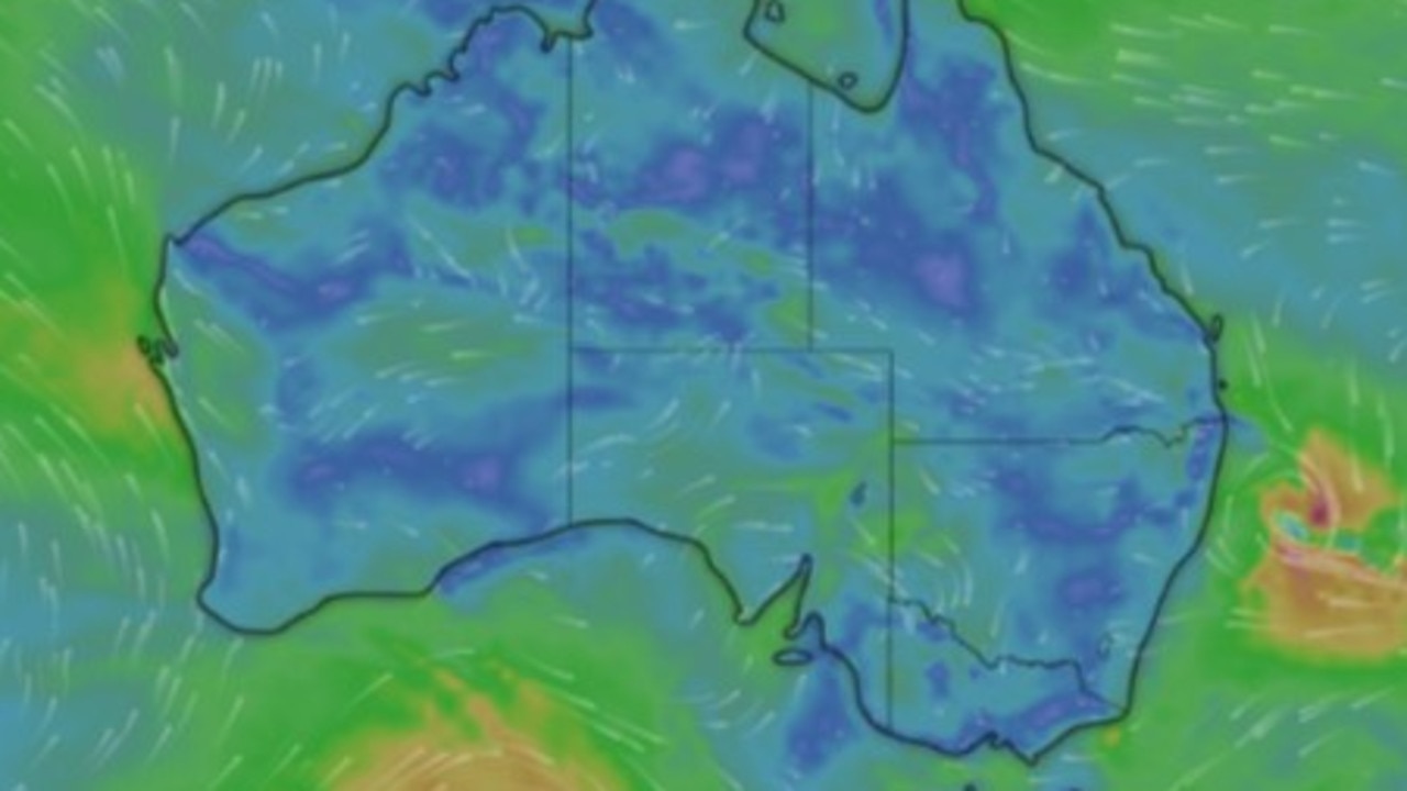 Millions of Australians are set to be caught in a downpour over the next week. Picture: Windy.com