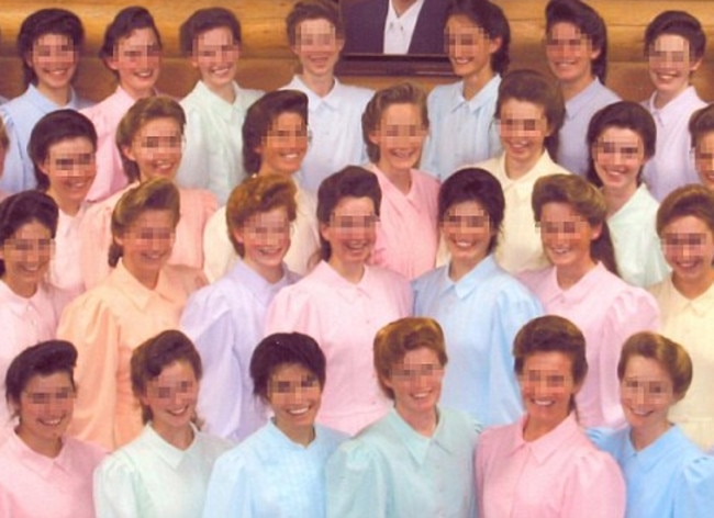 Dozens of Warren Jeffs's estimated 78 brides. Picture: Supplied