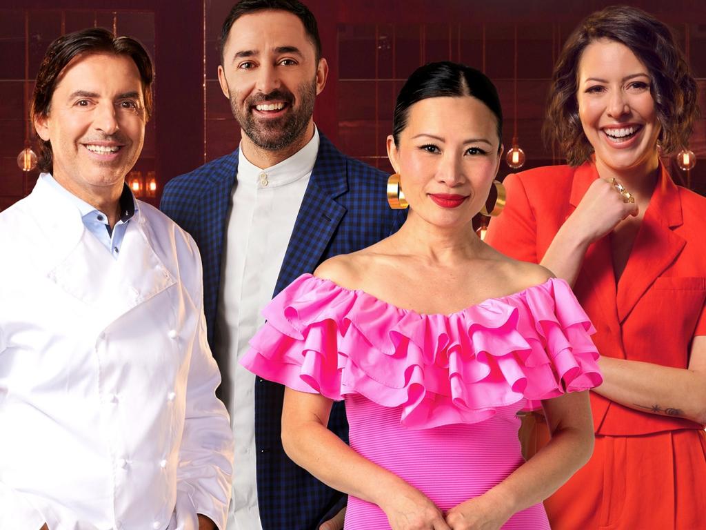 The 2024 MasterChef Australia line-up of Jean-Christophe Novelli, Andy Allen, Poh Ling Yeow and Sofia Levin.