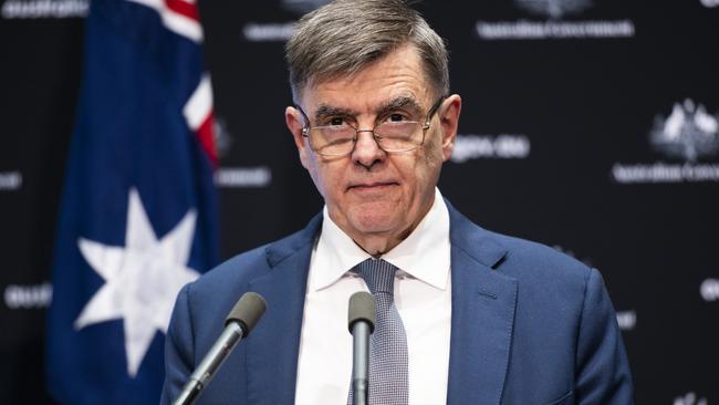 Public health experts, like Australia's Chief Medical Officer Brendan Murphy, need to be prepared to fight a wave of mass misinformation around a COVID-19 vaccine. Picture: Rohan Thomson/Getty Images